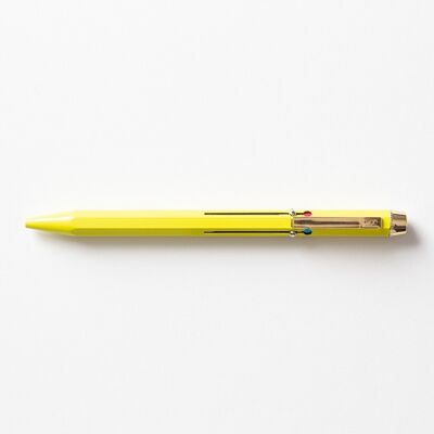 Basic Utility 4-Colour Ballpoint Pen - Yellow