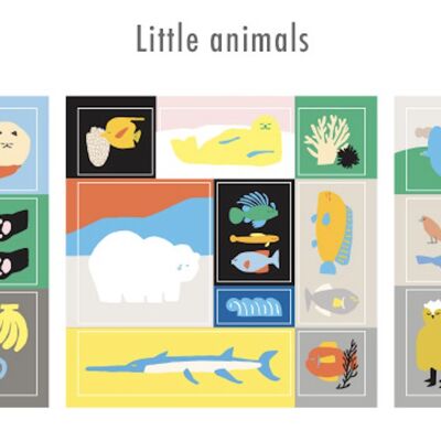 Livework Little Things Square Stickers - Little Animals
