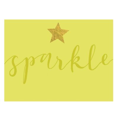 KBW13 Sparkle Mini Card con lámina dorada
