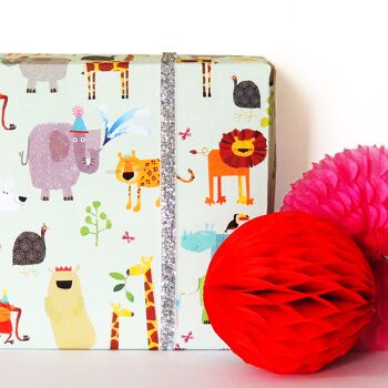 Papier d'emballage cadeau animal WP94 5