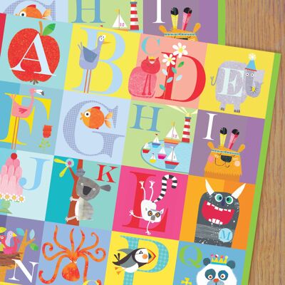 WP39 Animal Alphabet Wrapping Paper