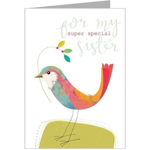 FF10 Bird Sister Card with Silver Foiling