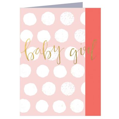 TW08 Mini Gold Foiled Baby Girl Card