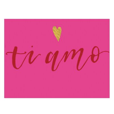 KBW24 Ti Amo Mini Card con lamina d'oro