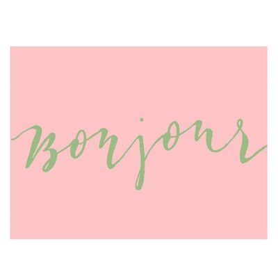 KBW25 Mini Bonjour Greetings Card