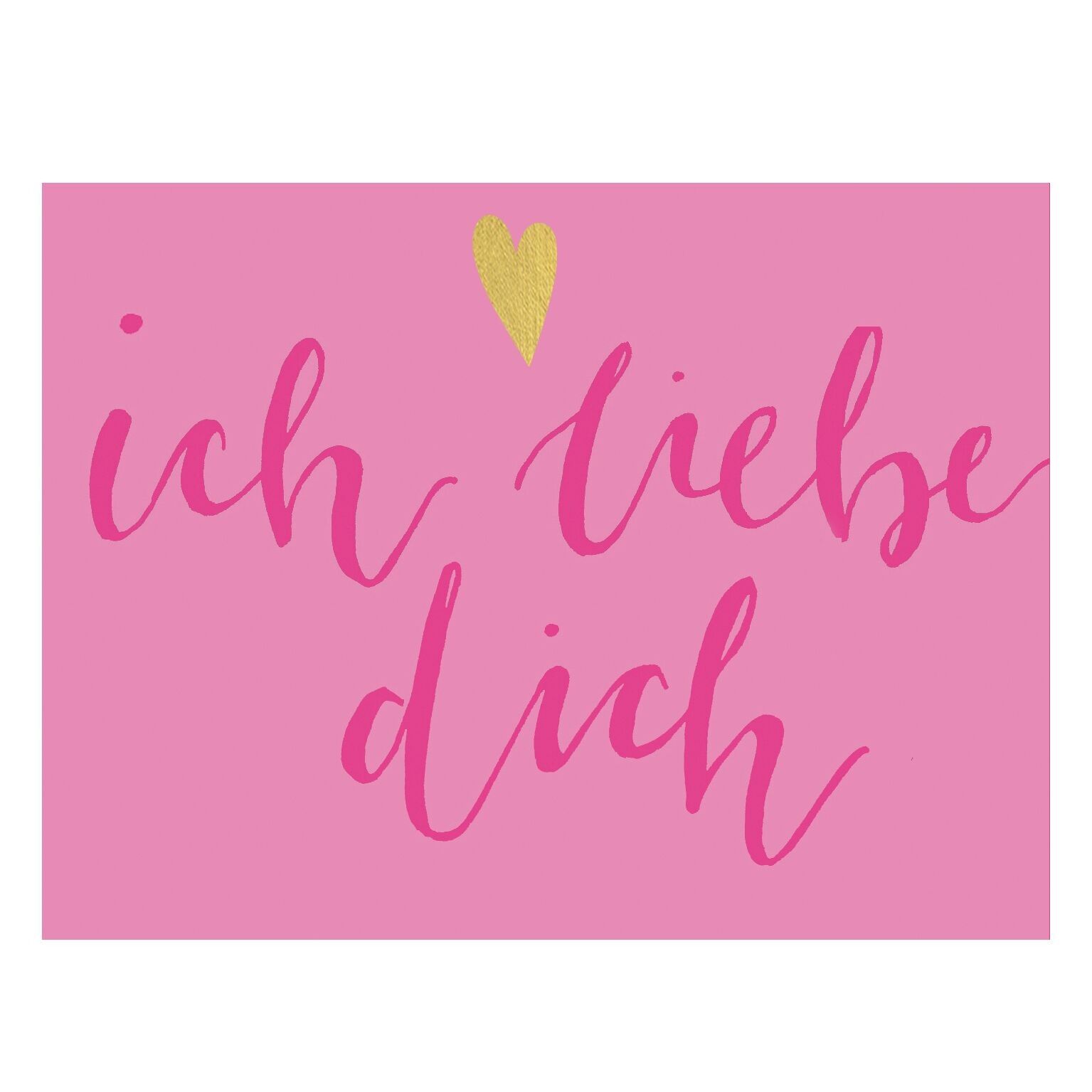 KBW27 Ich Liebe Dich Mini Card with Gold Foiling