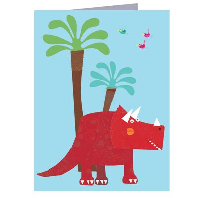 WTW45 Mini-Grußkarte mit Dinosauriern