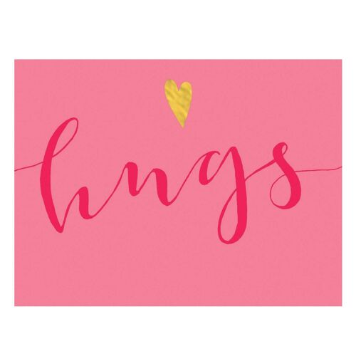 KBW23 Hugs Mini Card with Gold Foiling