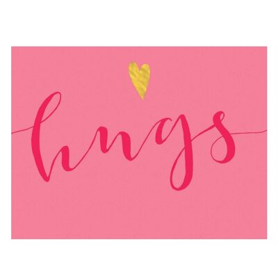 KBW23 Hugs Mini Card with Gold Foiling