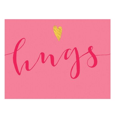 KBW23 Hugs Mini Card con lamina d'oro