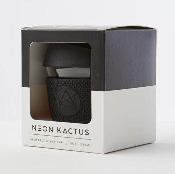 Tasses à café en verre réutilisables Neon Kactus 8oz - Rock Star 4