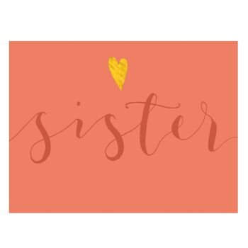 Mini carte KBW21 Sister avec feuille d'or 1