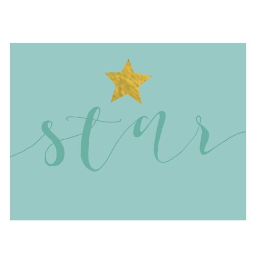 KBW06 Star Mini Card with Gold Foiling