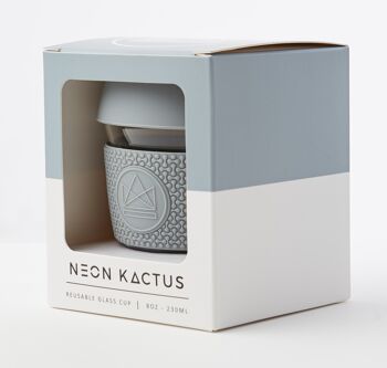 Tasses à café en verre réutilisables Neon Kactus 8 oz - Forever Young 4