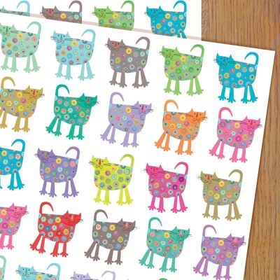 Papel de regalo de gatos WP27