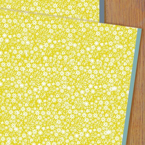 WP73 Mustard Ditzy Wrapping Paper