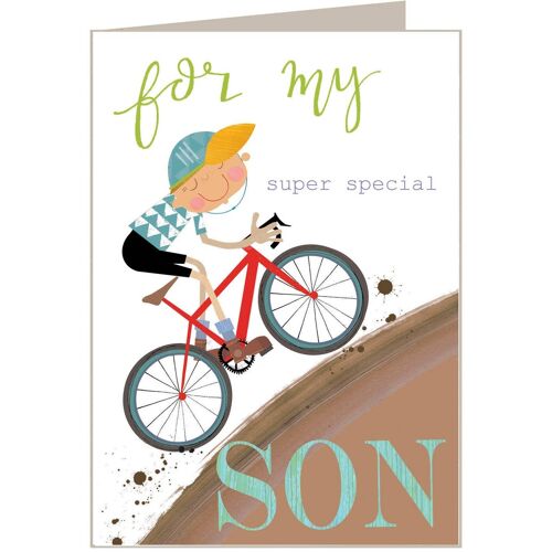 BY08 Mountain Biking Son Card