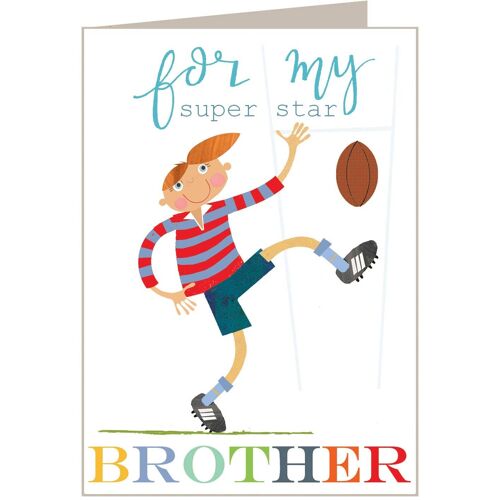 BY03 Rugby Brother Greetings Card