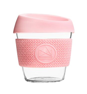 Tasses à café en verre réutilisables Neon Kactus 8oz - Flamant rose 2
