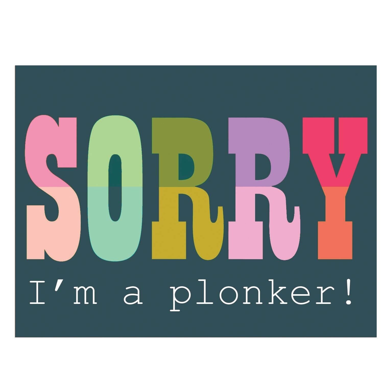 Tarjeta TW100 Mini Sorry con reflejos brillantes