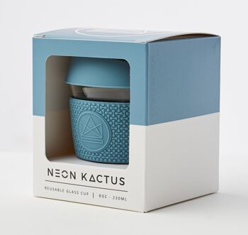 Tasses à café en verre réutilisables Neon Kactus 8oz - Super Sonic 4