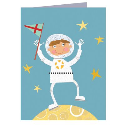 Tarjeta de felicitación mini astronauta KTW51