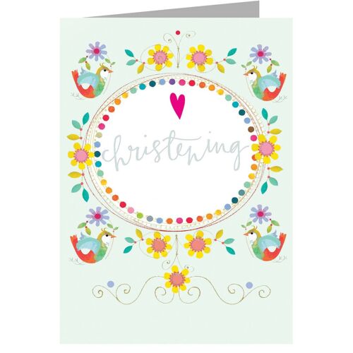 FF20 Christening Card with Silver Foiling