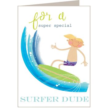 BY05 Carte de vœux Surfer Dude 1