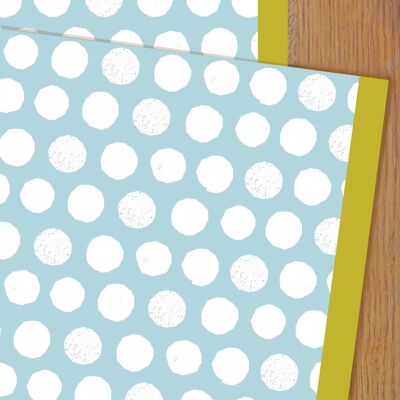 WP76 Blue Spots Wrapping Paper