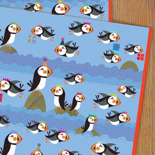 WP60 Puffin Gift Wrapping Paper