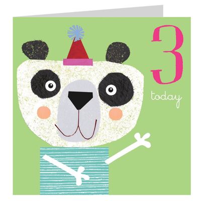 AC09 Panda 3rd Birthday Card