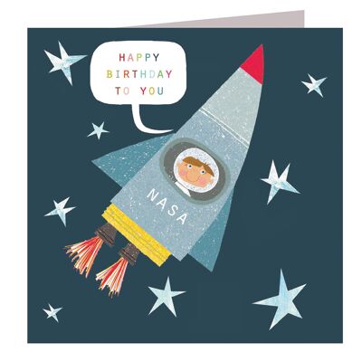 BG14 Raumfahrer Alles Gute zum Geburtstag Karte