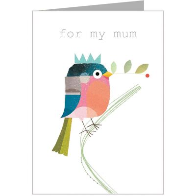 FF02 For My Mum Card con lámina plateada