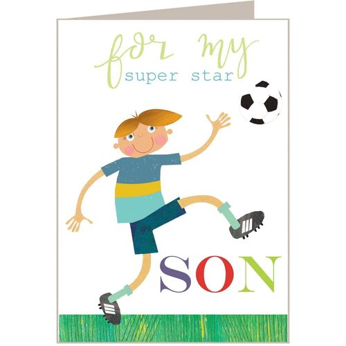 BY07 Football Son Greetings Card