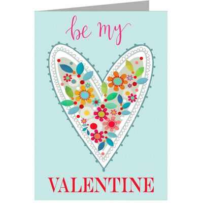 Tarjeta de felicitación de San Valentín con corazón FF28