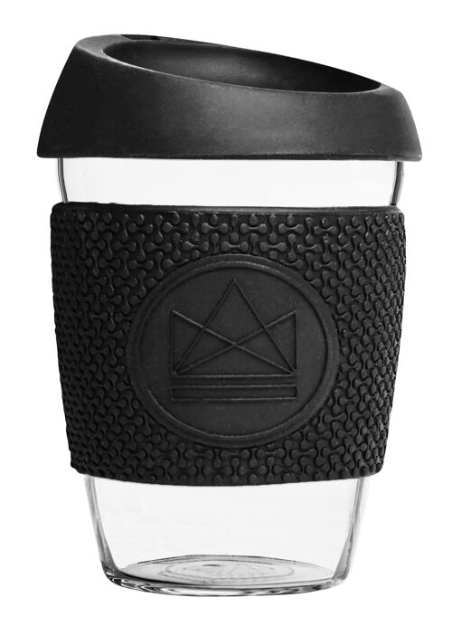 Neon Kactus Reusable Glass Coffee Cups 12oz- Rock Star