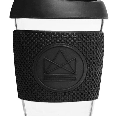 Neon Kactus Reusable Glass Coffee Cups 12oz- Rock Star