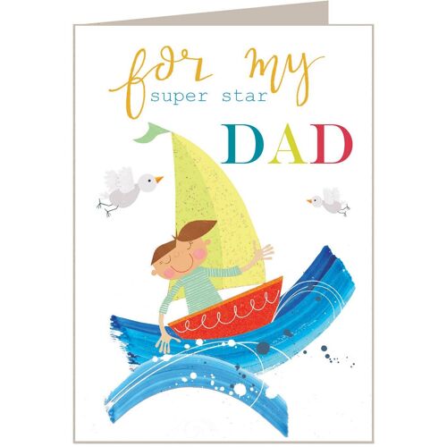 BY12 Boating Dad Greetings Card
