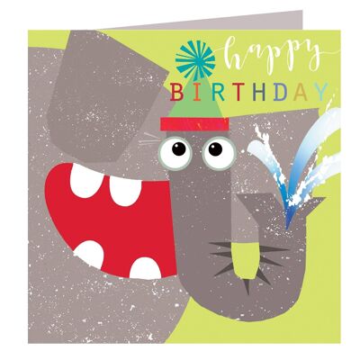 MY11 Laser Cut Elephant Birthday Card
