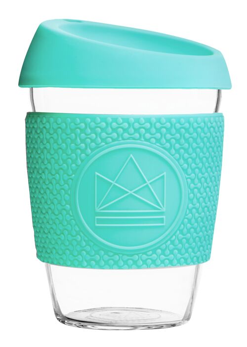 Neon Kactus Reusable Glass Coffee Cups 12oz- Free Spirit