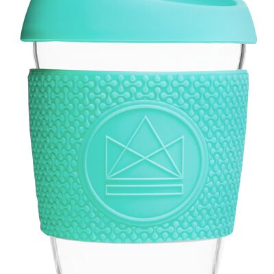 Tasses à café en verre réutilisables Neon Kactus 12 oz - Free Spirit