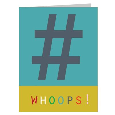 Tarjeta STW13 Mini Hashtag Whoops