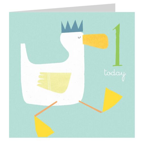 AC01 Duckling 1st Birthday Card
