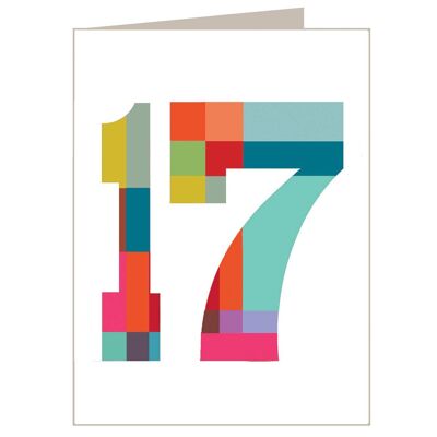 BTW17 Mini numero diciassette carta