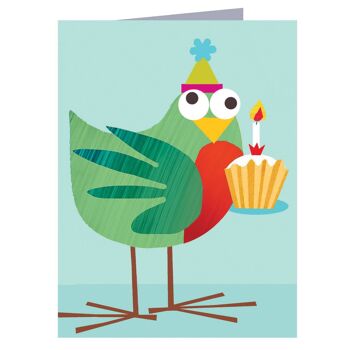 Carte Mini Oiseau et Gâteau KTW46 1