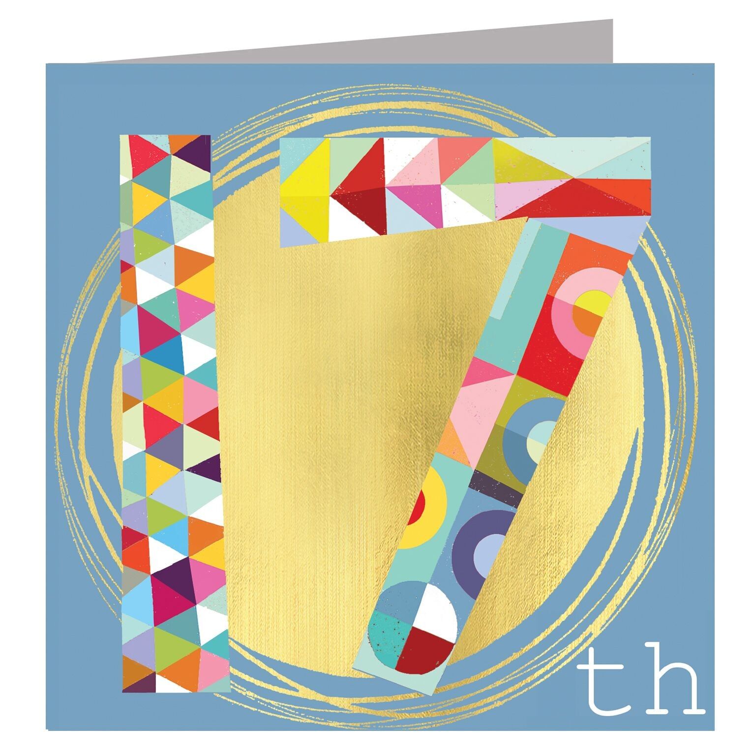 Tarjeta número diecisiete laminada en oro GD17