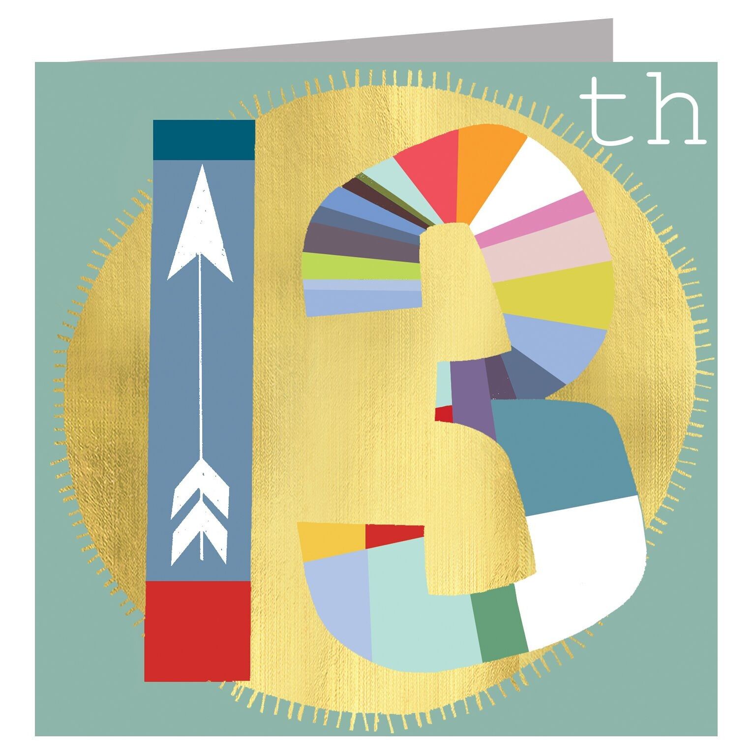 GD13 Carta numero tredici laminata d'oro