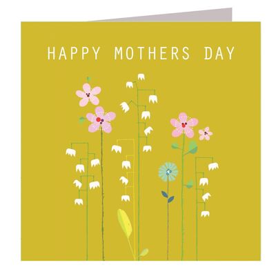 FL28 Tarjeta floral feliz del día de la madre