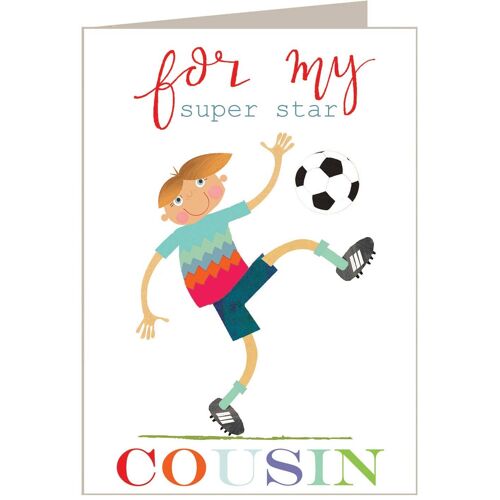 BY16 Football Cousin Greetings Card