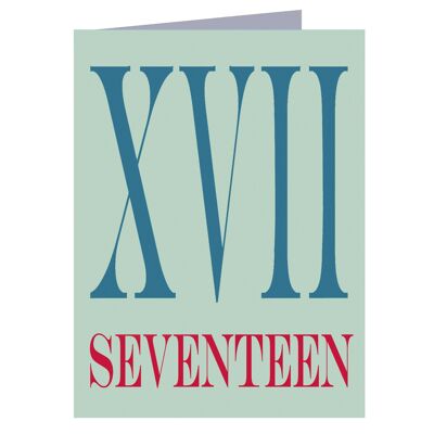 BTW41 Mini Roman Numerals Seventeen Card